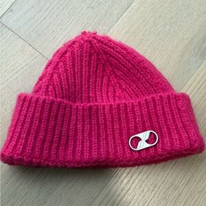 WE11DONE Pink Beanie